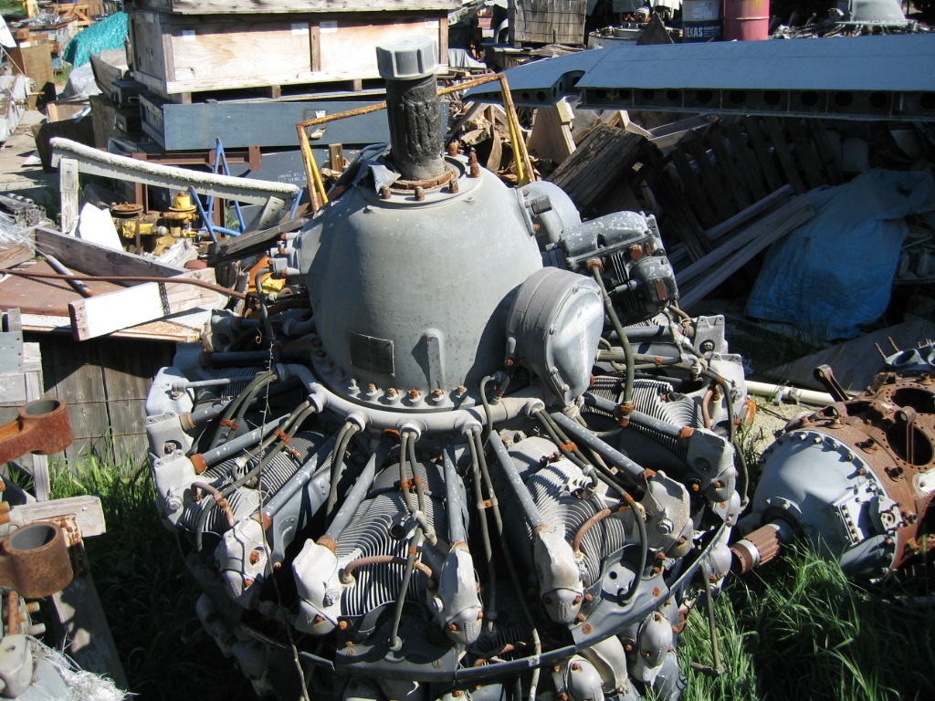 Pratt and Whitney R-2800 engine on ground