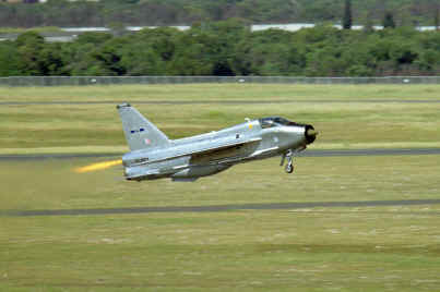 Lightning ZU-BEX on takeoff