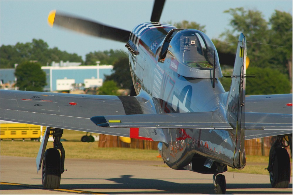 P-51 Mustang taxies out