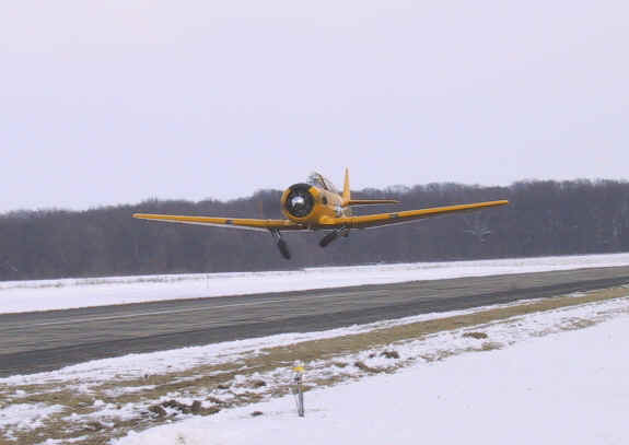 SNJ-6 takeoff